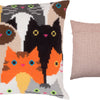 Cross Stitch Pillow Kit "Cat Choir"