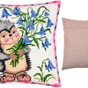 Needlepoint Pillow Kit "Hedgehog with Bellflowers"