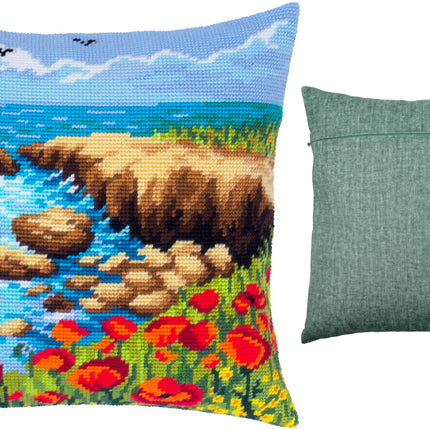 Needlepoint Pillow Kit "Sea coast"