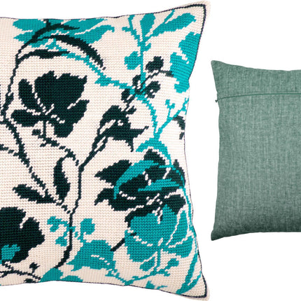 Needlepoint Pillow Kit "Flowers in the Evening"
