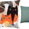 Cross Stitch Pillow Kit "Cat Choir"