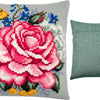 Cross Stitch Pillow Kit "Pink Rose"
