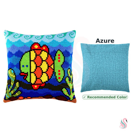 Cross Stitch Pillow Kit "Fish"