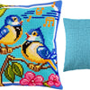 Cross Stitch Pillow Kit "Singing Tits"