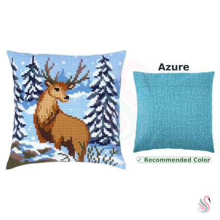Cross Stitch Pillow Kit "Winter deer"
