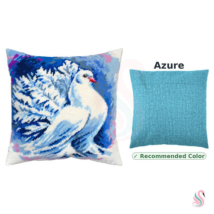 Needlepoint Pillow Kit "White Pigeon"