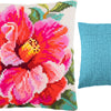 Cross Stitch Pillow Kit "Hibiscus"
