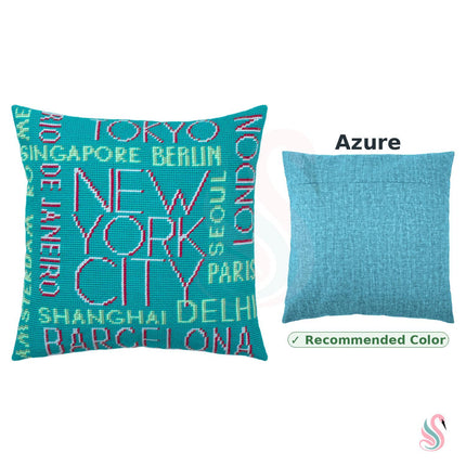 Needlepoint Pillow Kit "Cities"