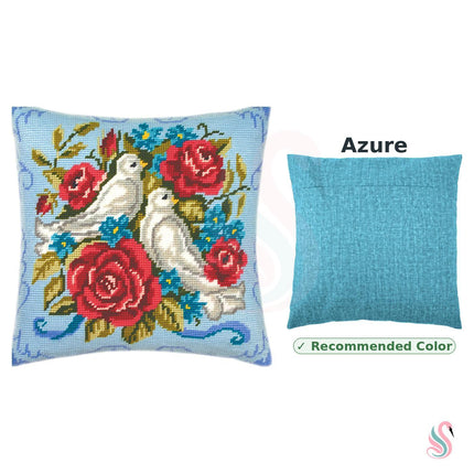 Needlepoint Pillow Kit "Pigeons"