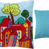 Cross Stitch Pillow Kit "Italian Town"