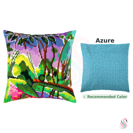 Needlepoint Pillow Kit "The Riverbank"