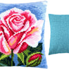 Cross Stitch Pillow Kit "Pink Rose"