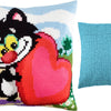 Cross Stitch Pillow Kit "Lovely Cat"