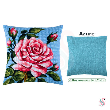 Cross Stitch Pillow Kit "Rose"