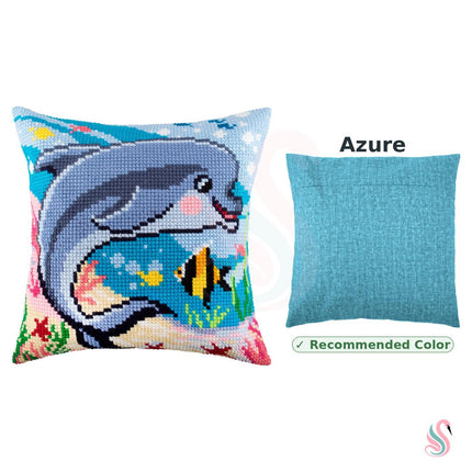 Cross Stitch Pillow Kit "Dolphin"