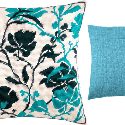 Needlepoint Pillow Kit "Flowers in the Evening"