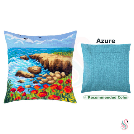 Needlepoint Pillow Kit "Sea coast"