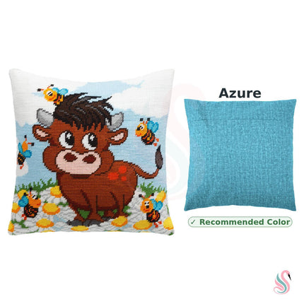 Needlepoint Pillow Kit "Bull Calf"