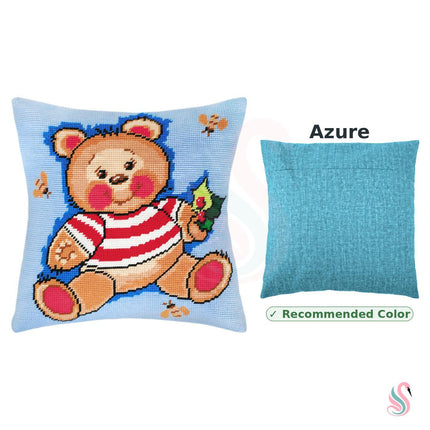 Needlepoint Pillow Kit "Teddy Bear"