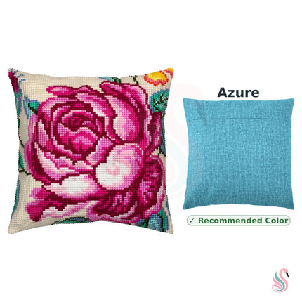 Cross Stitch Pillow Kit "Rose"