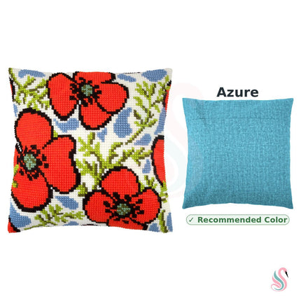 Cross Stitch Pillow Kit "Poppies"