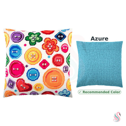 Needlepoint Pillow Kit "Buttons"