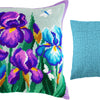 Needlepoint Pillow Kit "Blue Irises"