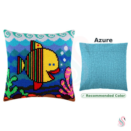 Cross Stitch Pillow Kit "Fish"