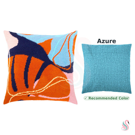 Needlepoint Pillow Kit "Abstract tropics"
