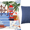 Needlepoint Pillow Kit "Overseas Adventure"