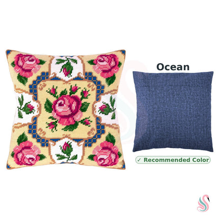 Needlepoint Pillow Kit "Roses"