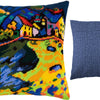 Needlepoint Pillow Kit "Houses on a Hill"