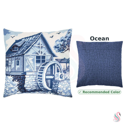 Needlepoint Pillow Kit "Delft Blue"