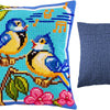 Cross Stitch Pillow Kit "Singing Tits"
