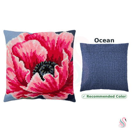 Cross Stitch Pillow Kit "Poppy"