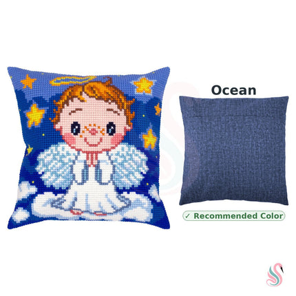 Cross Stitch Pillow Kit "Angel Boy"