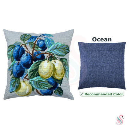 Needlepoint Pillow Kit "Plum Branches"