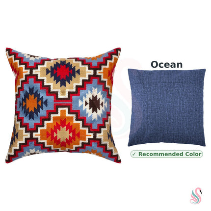 Needlepoint Pillow Kit "Puebla Mexican Pattern"