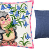 Needlepoint Pillow Kit "Hedgehog with Bellflowers"