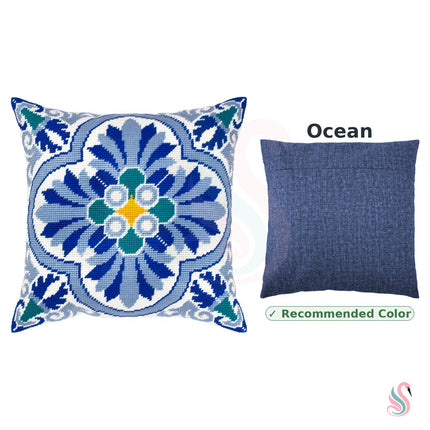 Needlepoint Pillow Kit "Celtic motifs. Winter."
