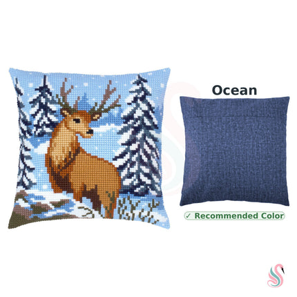 Cross Stitch Pillow Kit "Winter deer"