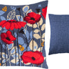 Needlepoint Pillow Kit "Poppies in the Evening"