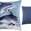 Needlepoint Pillow Kit "Dolphins"