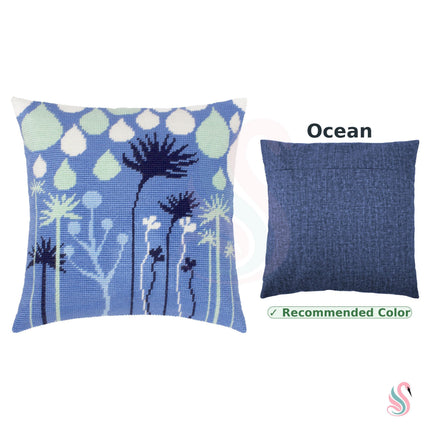 Needlepoint Pillow Kit "Purple Reverie"