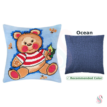 Needlepoint Pillow Kit "Teddy Bear"
