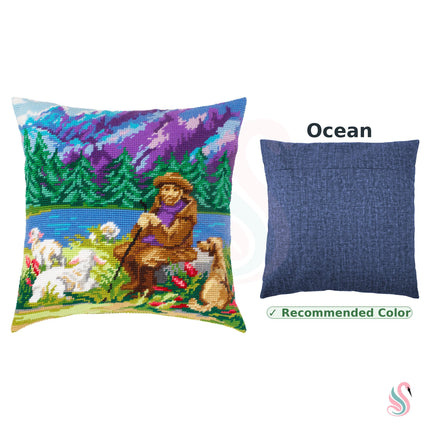 Needlepoint Pillow Kit "Blue Mountains"