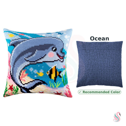 Cross Stitch Pillow Kit "Dolphin"