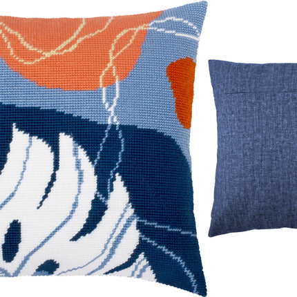 Needlepoint Pillow Kit "Abstract pastel tropics"