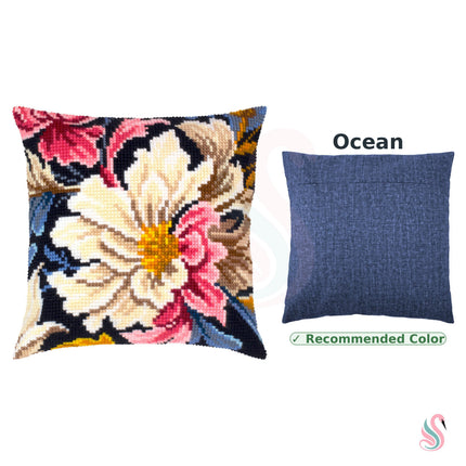 Cross Stitch Pillow Kit "Peonies"