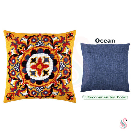 Needlepoint Pillow Kit "Persian Rosette"